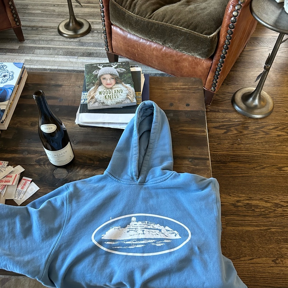 Corteiz Clothing Light Blue Graphic Hoodie